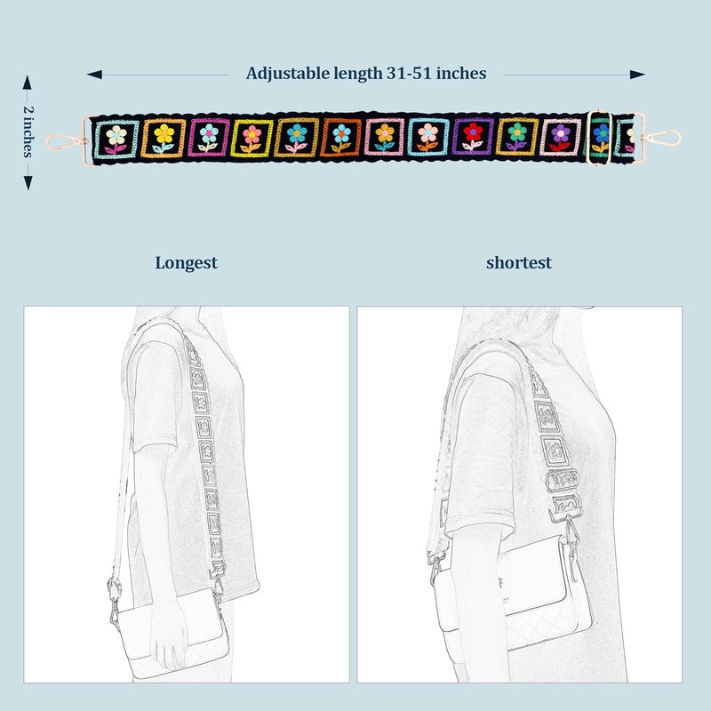 chushui Store Knit Purse Strap,Replacement Crossbody Wide Adjustable Shoulder Strap for Bag Handbag - Image 2